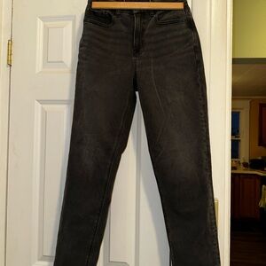 American Eagle Outfitters Curvy Mom Jean Dark Grey Jeans